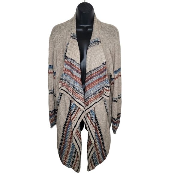 One World open front drape southwest cardigan sweater Size XL - Picture 1 of 6